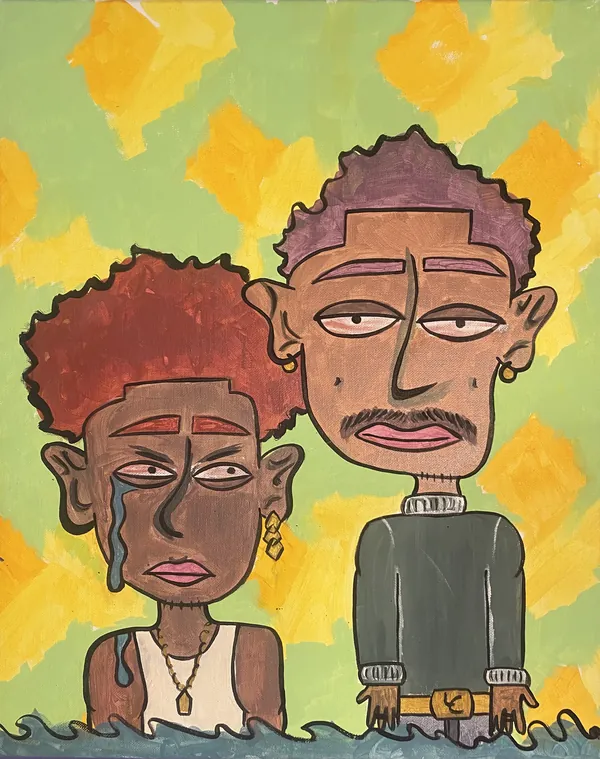 Two Men Painting, Winter 2022