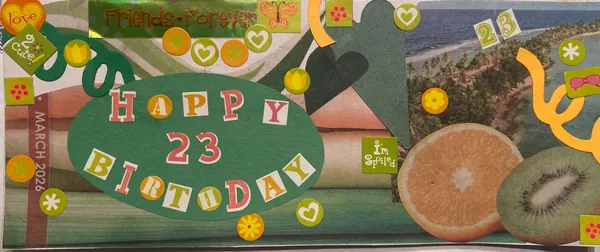 Collaged Birthday Card, Spring 2026