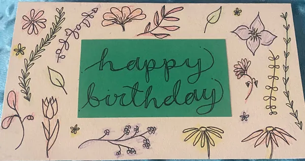 Floral Birthday Card, Summer 2023