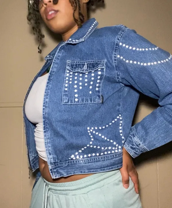 Winged Cropped Jean Jacket, Summer 2022
