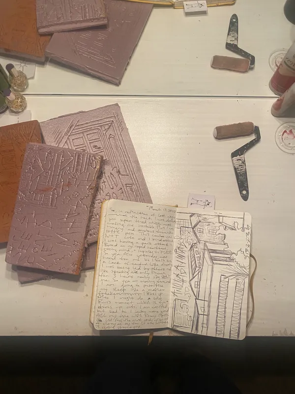 Stamp making from Journal Sketches, Summer 2023